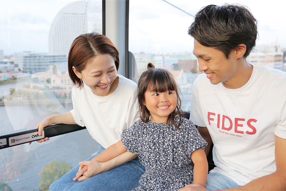 YOKOHAMA AIR CABINでの家族写真
